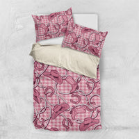 Pink Hawaii Palaka Cowboy Bedding Set Hawaiian Paniolo Festival Spirit LT19 US Twin 172cm x 218cm Pink - Polynesian Pride