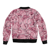 Pink Hawaii Palaka Cowboy Bomber Jacket Hawaiian Paniolo Festival Spirit LT19 - Polynesian Pride