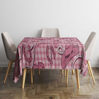 Pink Hawaii Palaka Cowboy Tablecloth Hawaiian Paniolo Festival Spirit LT19 - Polynesian Pride