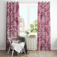 Pink Hawaii Palaka Cowboy Window Curtain Hawaiian Paniolo Festival Spirit LT19 - Polynesian Pride