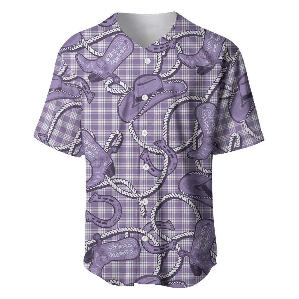 Purple Hawaii Palaka Cowboy Baseball Jersey Hawaiian Paniolo Festival Spirit LT19 Purple - Polynesian Pride