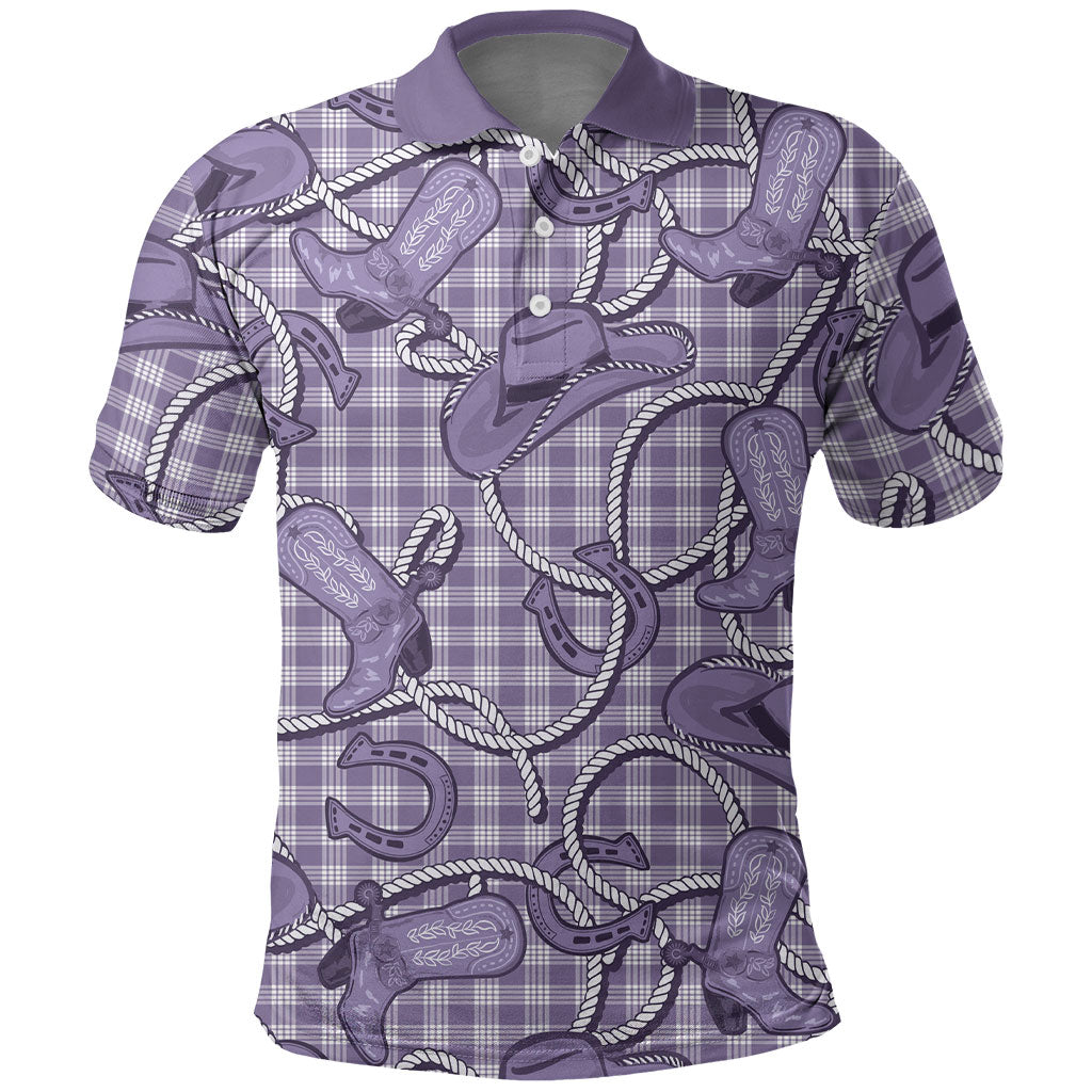Purple Hawaii Palaka Cowboy Polo Shirt Hawaiian Paniolo Festival Spirit