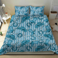 Blue Hawaii Palaka Cowboy Bedding Set Hawaiian Paniolo Festival Spirit LT19 - Polynesian Pride