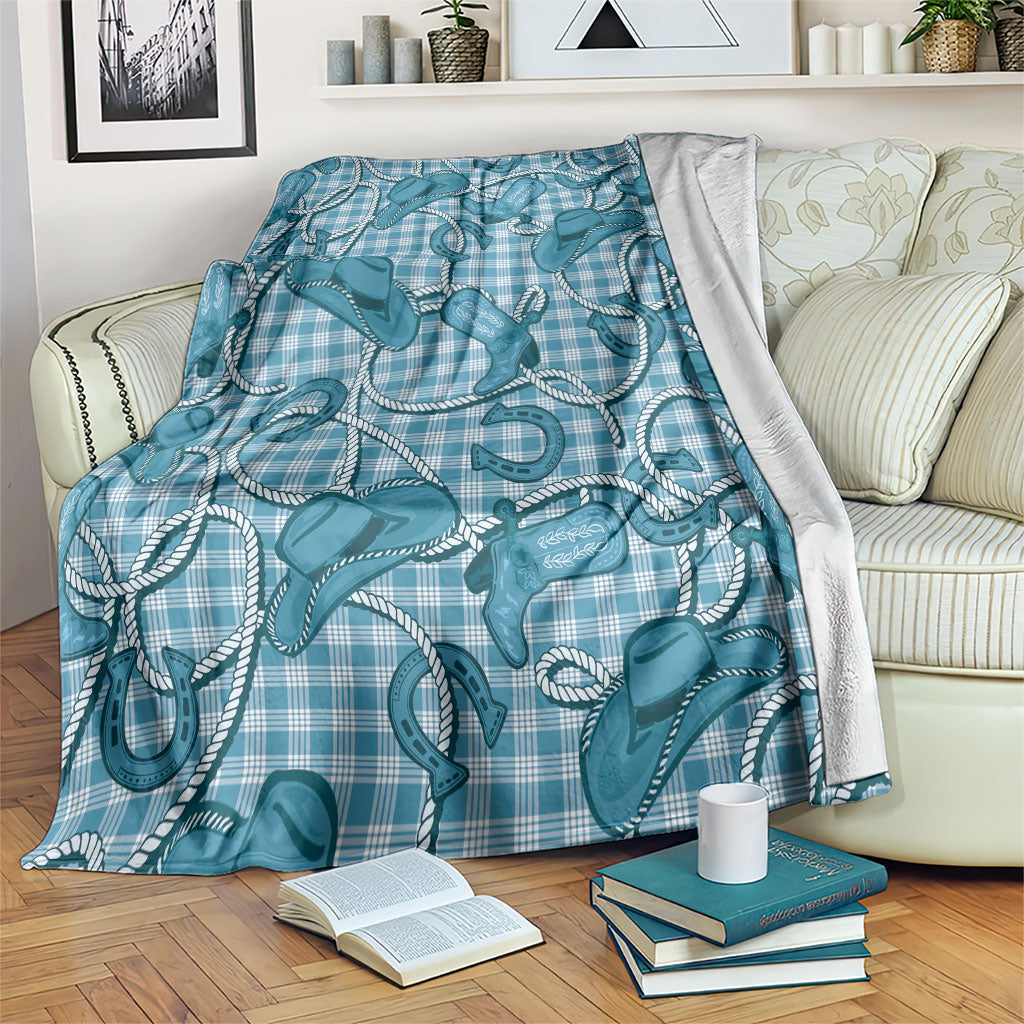 Blue Hawaii Palaka Cowboy Blanket Hawaiian Paniolo Festival Spirit LT19 Blue - Polynesian Pride