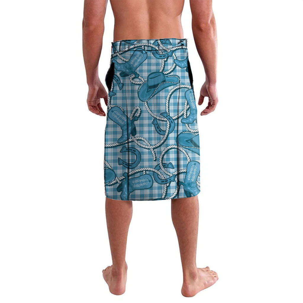 Blue Hawaii Palaka Cowboy Lavalava Hawaiian Paniolo Festival Spirit LT19 - Polynesian Pride
