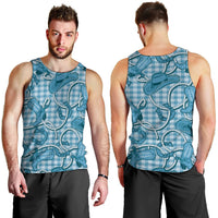 Blue Hawaii Palaka Cowboy Men Tank Top Hawaiian Paniolo Festival Spirit LT19 - Polynesian Pride