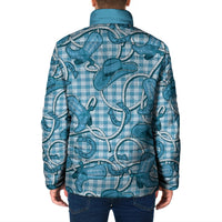 Blue Hawaii Palaka Cowboy Padded Jacket Hawaiian Paniolo Festival Spirit LT19 - Polynesian Pride