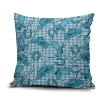 Blue Hawaii Palaka Cowboy Pillow Cover Hawaiian Paniolo Festival Spirit LT19 Blue - Polynesian Pride