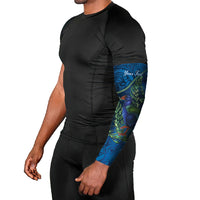 New Zealand Takahe Personalised Arm Sleeves Silver Fern Galaxy Polynesian Pattern