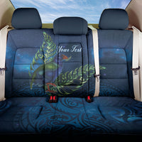 New Zealand Takahe Personalised Back Car Seat Cover Silver Fern Galaxy Polynesian Pattern