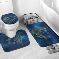 New Zealand Takahe Personalised Bathroom Set Silver Fern Galaxy Polynesian Pattern