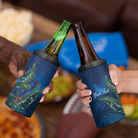 New Zealand Takahe Personalised 4 in 1 Can Cooler Tumbler Silver Fern Galaxy Polynesian Pattern