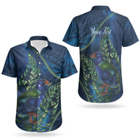 New Zealand Takahe Personalised Couples Matching Off Shoulder Short Dress and Hawaiian Shirt Silver Fern Galaxy Polynesian Pattern LT22 - Polynesian Pride