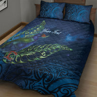 New Zealand Takahe Personalised Quilt Bed Set Silver Fern Galaxy Polynesian Pattern