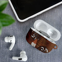New Zealand Taiaha AirPods Case Maori Weapon Silver Fern Maori Pattern