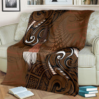New Zealand Taiaha Blanket Maori Weapon Silver Fern Maori Pattern