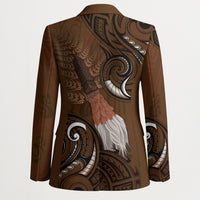 New Zealand Taiaha Blazer Maori Weapon Silver Fern Maori Pattern
