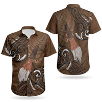 New Zealand Taiaha Couples Matching Puletasi and Hawaiian Shirt Maori Weapon Silver Fern Maori Pattern