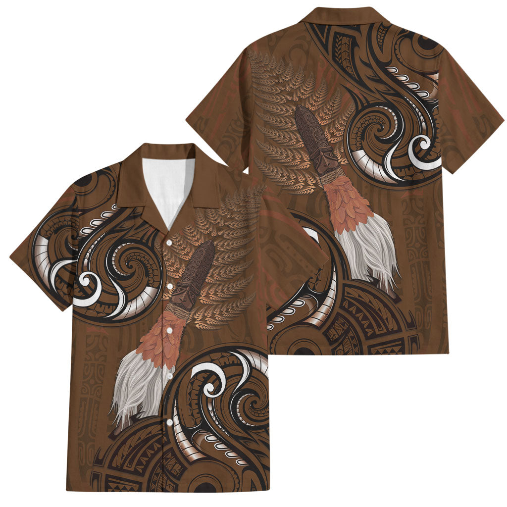 New Zealand Taiaha Family Matching Off Shoulder Maxi Dress and Hawaiian Shirt Maori Weapon Silver Fern Maori Pattern