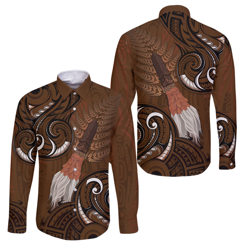New Zealand Taiaha Family Matching Off Shoulder Maxi Dress and Hawaiian Shirt Maori Weapon Silver Fern Maori Pattern