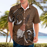 New Zealand Taiaha Hawaiian Shirt Maori Weapon Silver Fern Maori Pattern