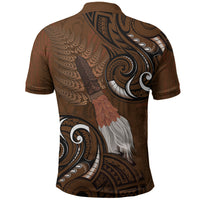 New Zealand Taiaha Polo Shirt Maori Weapon Silver Fern Maori Pattern