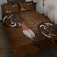 New Zealand Taiaha Quilt Bed Set Maori Weapon Silver Fern Maori Pattern