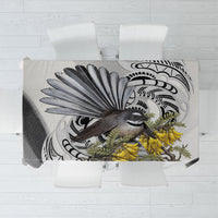 New Zealand Fantail Bird Tablecloth Maori Piwakawaka Kowhai Maori Pattern