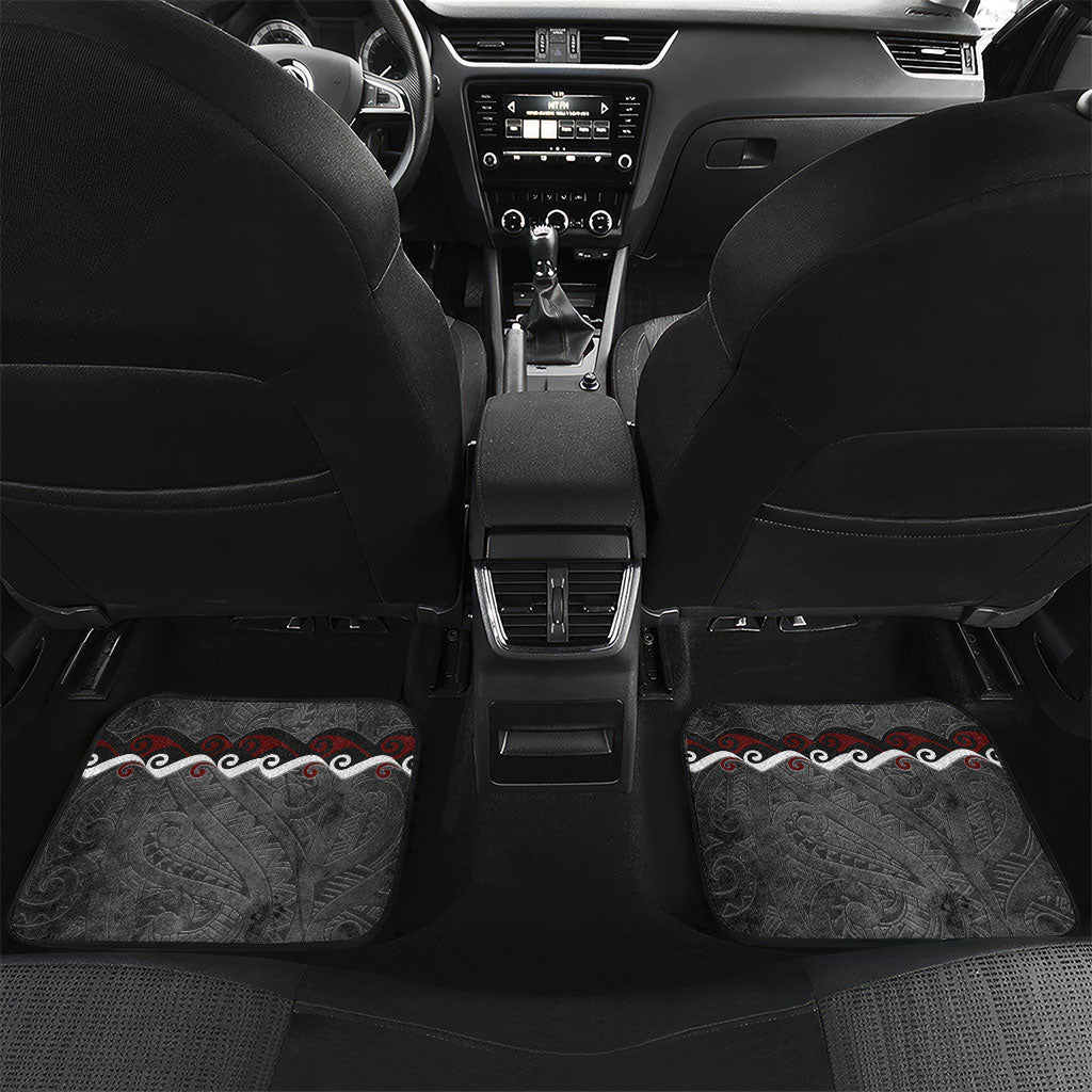 New Zealand Weka Personalised Car Mats Aotearoa Hen Silver Fern Maori Pattern