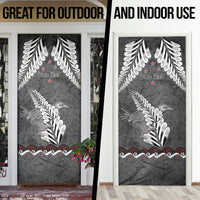 New Zealand Weka Personalised Door Cover Aotearoa Hen Silver Fern Maori Pattern