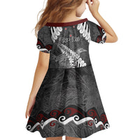 New Zealand Weka Personalised Family Matching Mermaid Dress and Hawaiian Shirt Aotearoa Hen Silver Fern Maori Pattern LT22 - Polynesian Pride