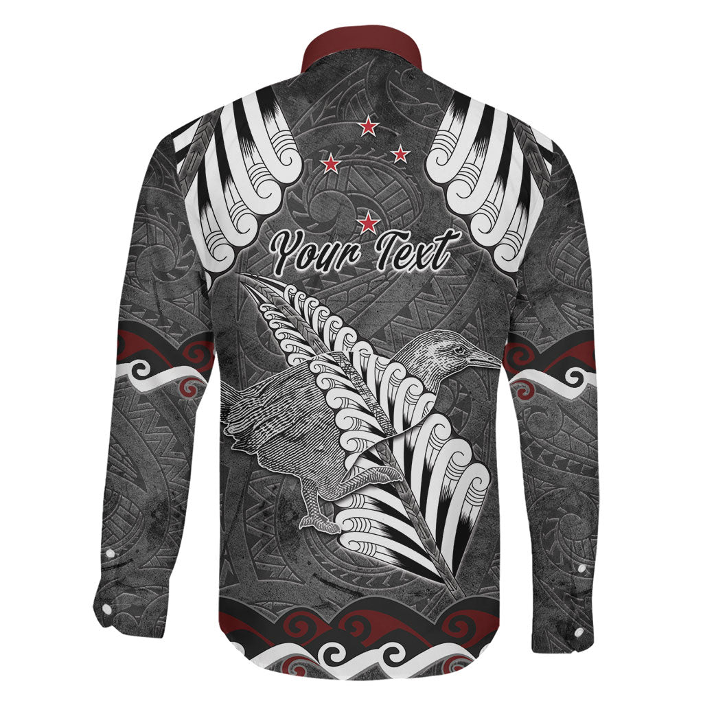 New Zealand Weka Personalised Family Matching Summer Maxi Dress and Hawaiian Shirt Aotearoa Hen Silver Fern Maori Pattern LT22 - Polynesian Pride