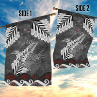 New Zealand Weka Personalised Garden Flag Aotearoa Hen Silver Fern Maori Pattern