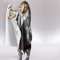 New Zealand Weka Personalised Hooded Blanket Aotearoa Hen Silver Fern Maori Pattern