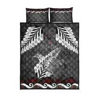 New Zealand Weka Personalised Quilt Bed Set Aotearoa Hen Silver Fern Maori Pattern