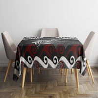 New Zealand Weka Personalised Tablecloth Aotearoa Hen Silver Fern Maori Pattern