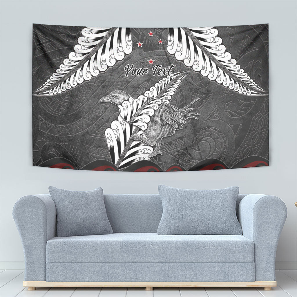 New Zealand Weka Personalised Tapestry Aotearoa Hen Silver Fern Maori Pattern
