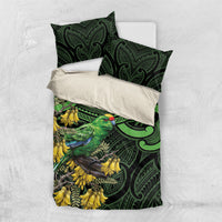 New Zealand Parakeet Bird Bedding Set Maori Kakariki Kowhai Maori Pattern