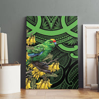 New Zealand Parakeet Bird Canvas Wall Art Maori Kakariki Kowhai Maori Pattern