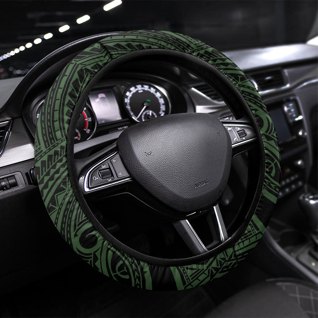 New Zealand Parakeet Bird Steering Wheel Cover Maori Kakariki Kowhai Maori Pattern
