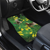 Bellbird New Zealand Personalised Car Mats Kowhai Flower Maori Pattern LT22 - Polynesian Pride