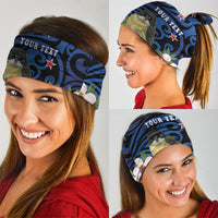 Tomtit New Zealand Personalised Neck Gaiter Miromiro Manuka Flower Maori Pattern