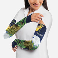 Kakapo New Zealand Personalised Arm Sleeves Kowhai Flower Silver Fern Maori Pattern LT22 - Polynesian Pride