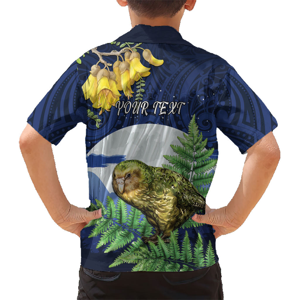 Kakapo New Zealand Personalised Hawaiian Shirt Kowhai Flower Silver Fern Maori Pattern LT22 - Polynesian Pride