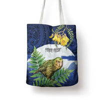 Kakapo New Zealand Personalised Tote Bag Kowhai Flower Silver Fern Maori Pattern LT22 - Polynesian Pride