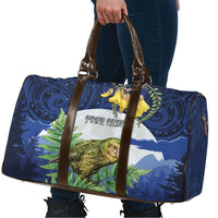 Kakapo New Zealand Personalised Travel Bag Kowhai Flower Silver Fern Maori Pattern LT22 - Polynesian Pride