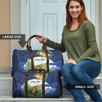 Kakapo New Zealand Personalised Travel Bag Kowhai Flower Silver Fern Maori Pattern LT22 - Polynesian Pride