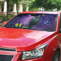 New Zealand Tui Bird Matariki Auto Sun Shade Kowhai Flower Silver Fern Galaxy Maori Pattern LT22 - Polynesian Pride