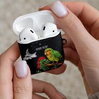 New Zealand Kakapo Matariki Personalised AirPods Case Pohutukawa Flower Galaxy Maori Pattern LT22 - Polynesian Pride
