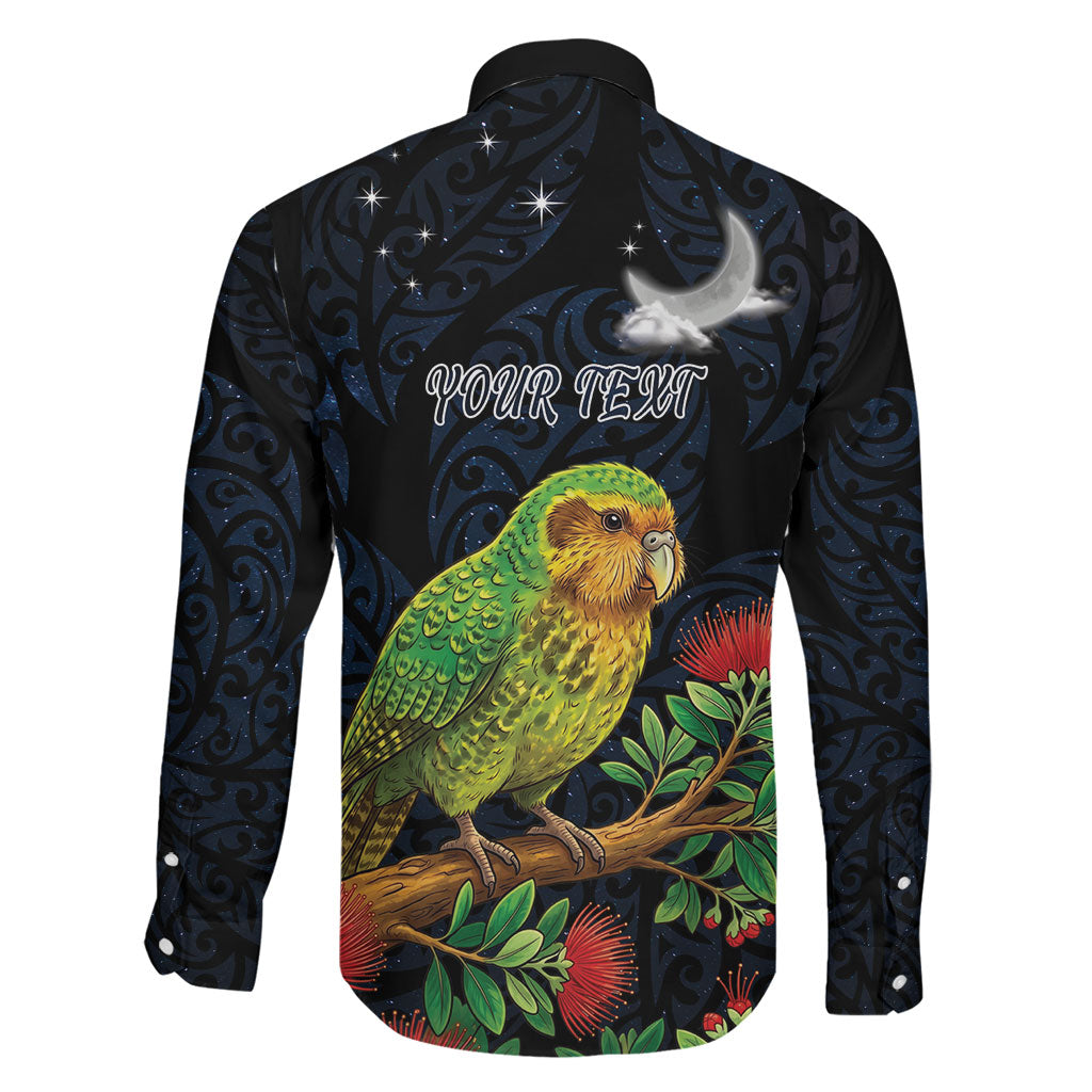 New Zealand Kakapo Matariki Personalised Family Matching Puletasi and Hawaiian Shirt Pohutukawa Flower Galaxy Maori Pattern LT22 - Polynesian Pride